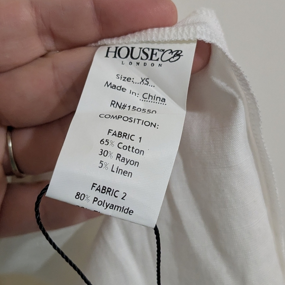 House Of CB London Ellery Linen Blend Puff SLeeve Midi Sundress - Picture 7 of 9